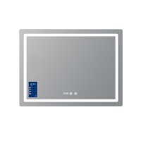 Дзеркало настінне Mideya (MI2) 800х600 мм, прямокутне з годинником, з LED-підсвіткою Touch, антизапотіванням, димером Qtap QTAP фото 2