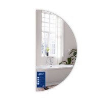 Дзеркало настінне Taurus (TA1) HR1200 мм, полукругле, з LED-підсвіткою Touch, антизапотіванням, димером, рег. темп. кольору (3000-6500K) Qtap QTAP