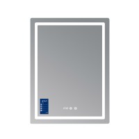 Дзеркало настінне Mideya (MI2) 600х800 мм, прямокутне з годинником, з LED-підсвіткою Touch, антизапотіванням, димером Qtap QTAP фото 2