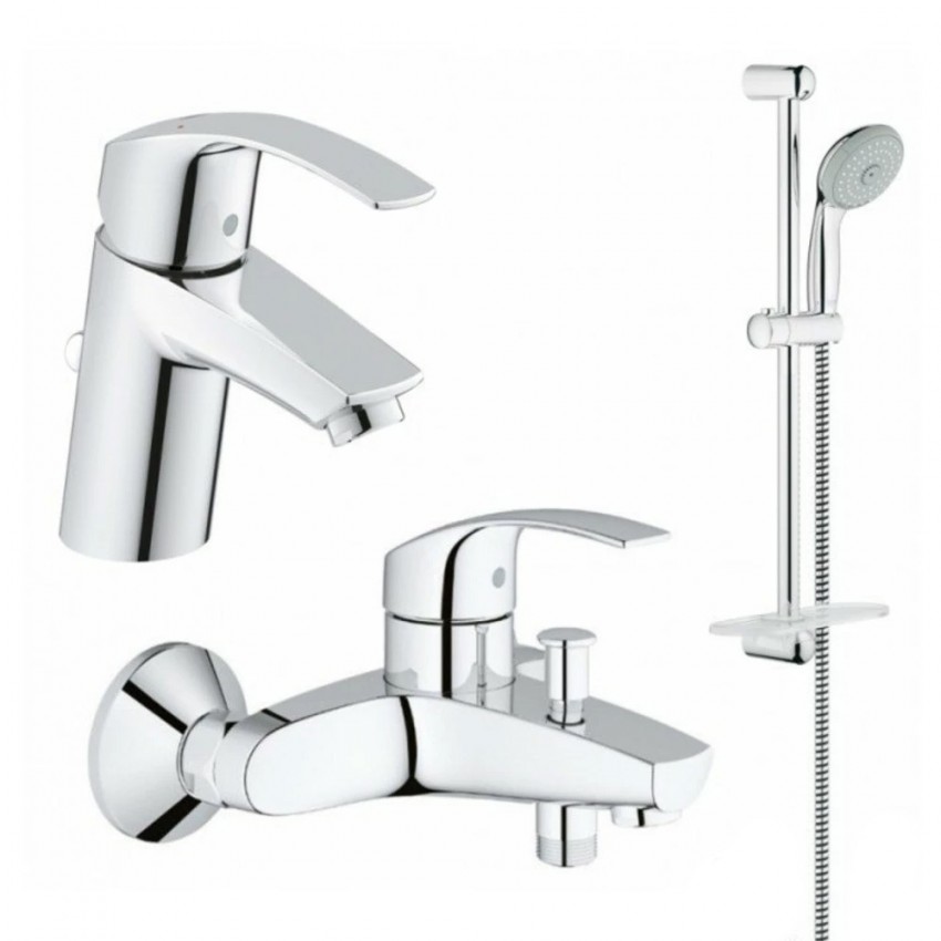 123238 S Eurosmart Набір д/ванни (2змішувача+1душовий набір) (1 сорт) GROHE фото 1