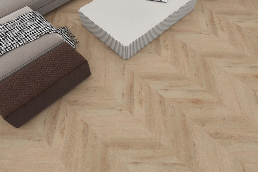 Вінілова підлога SPC BlissGround Chevron Line — Havana Vibe | 60×12,7 см | 5/0,5 мм BLISSGROUND
