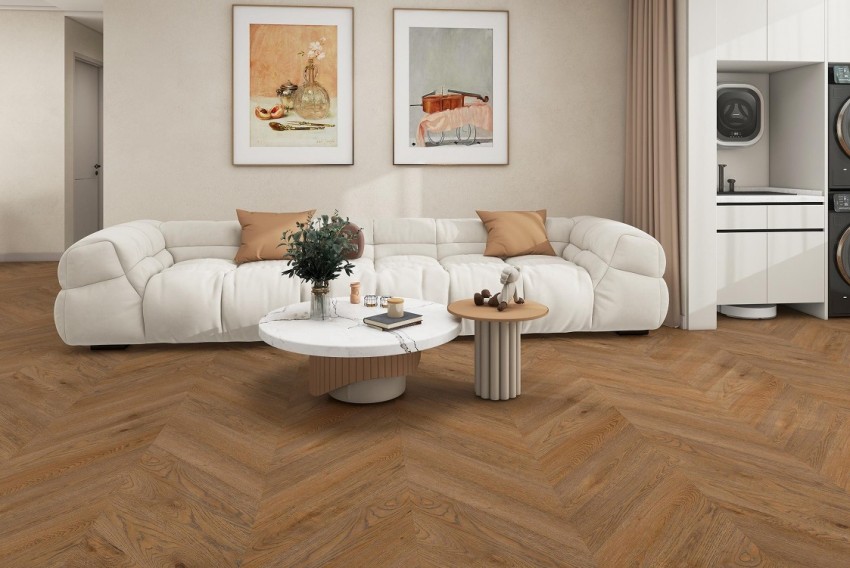 Вінілова підлога SPC BlissGround Chevron Line — Malibu Charm | 60×12,7 см | 5/0,5 мм BLISSGROUND