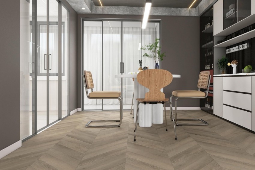 Вінілова підлога SPC BlissGround Chevron Line — Mallorca | 60×12,7 см | 5/0,5 мм BLISSGROUND