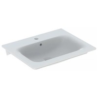 500.994.00.1 Вбудовуваний умивальник Geberit Selnova Square 60см, Отвір для змішувача в центрі, Перелив видимий (1 сорт) GEBERIT