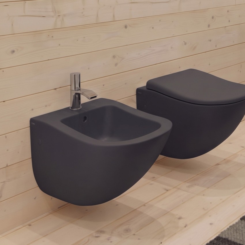 FLBS(BA) Fluid Біде підвісне, колір Basalto (1 сорт) CIELO фото 3