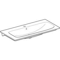 500.997.00.1 Вбудовуваний умивальник Geberit Selnova Square 100см, отвір для змішувача в центрі, перелив видимий (1 сорт) GEBERIT фото 2