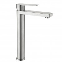 Змішувач для раковини високий Nexus 001FH, Nickel (k35)  LDNEX001FHNKS49185 Lidz LIDZ