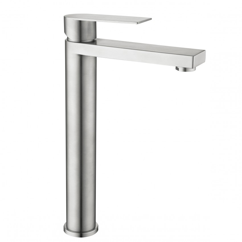 Змішувач для раковини високий Nexus 001FH, Nickel (k35)  LDNEX001FHNKS49185 Lidz LIDZ