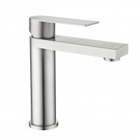 Змішувач для раковини низький Nexus 001F, Nickel (k35)  LDNEX001FNKS49184 Lidz LIDZ