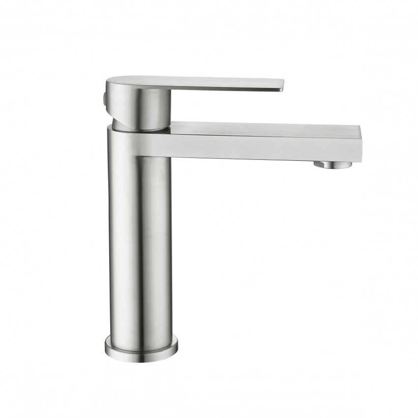 Змішувач для раковини низький Nexus 001F, Nickel (k35)  LDNEX001FNKS49184 Lidz LIDZ фото 3
