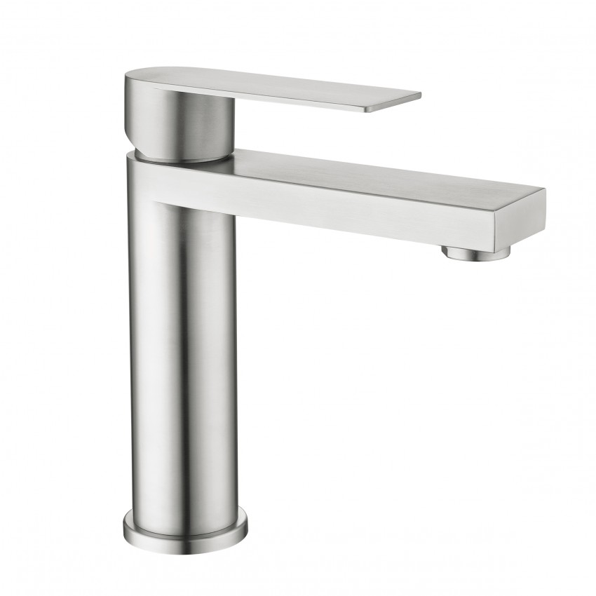 Змішувач для раковини низький Nexus 001F, Nickel (k35)  LDNEX001FNKS49184 Lidz LIDZ