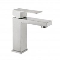 Змішувач для раковини низький Helix 001F, Nickel (k35)  LDHEL001FNKS49178 Lidz LIDZ