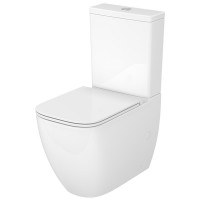 K681-063 Компакт 930 Remo Pro Square Tornado 011, приставний до стіни, безобідковий CleanOn, сидіння SLIM Duroplast із Softclose і ф-ією швидкого зняття, колір білий глянець (1 сорт) CERSANIT-С Україна фото 1