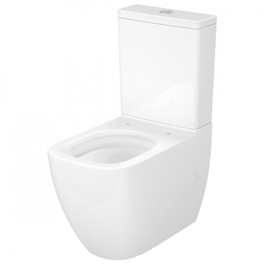 K681-063 Компакт 930 Remo Pro Square Tornado 011, приставний до стіни, безобідковий CleanOn, сидіння SLIM Duroplast із Softclose і ф-ією швидкого зняття, колір білий глянець (1 сорт) CERSANIT-С Україна фото 2
