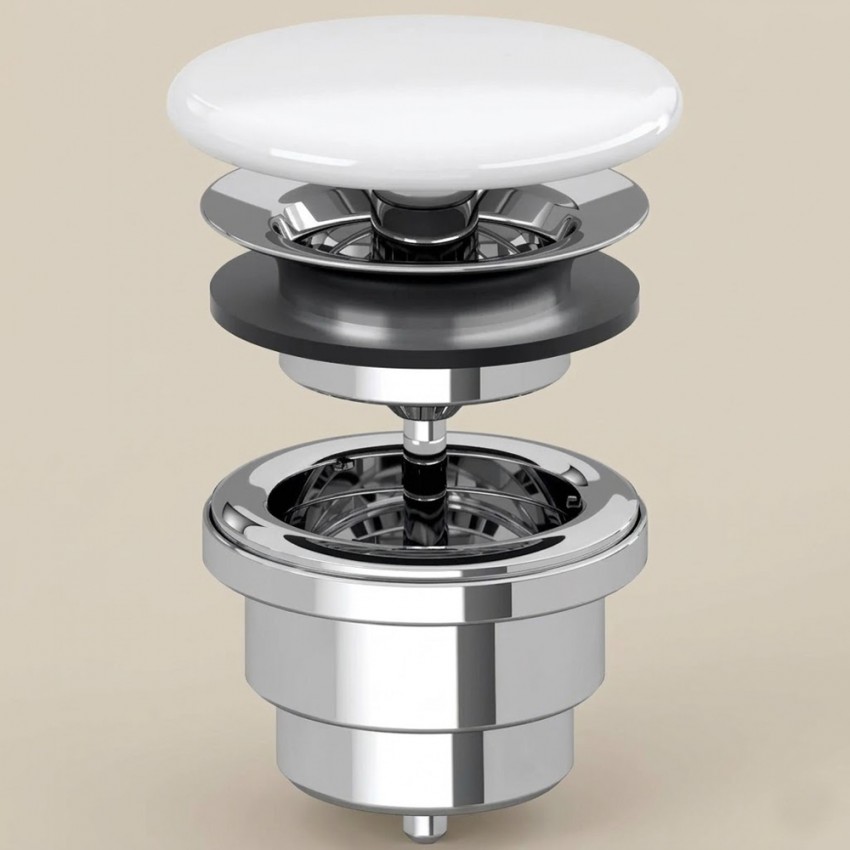 68350001  Донний клапан білий (1 сорт) VILLEROY  BOCH