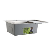 Мийка для кухні інтегрована Handmade Max 500 H7849R Brushed Steel, 3,0/1,0 мм, крило праворуч, збільшена чаша LDH7849RBRU49464 Lidz LIDZ фото 3