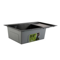 Мийка для кухні інтегрована Handmade Max 500 H7849BR Brushed Black PVD, 3,0/1,0 мм, крило праворуч, збільшена чаша LDH7849ВRBRUBLM49466 Lidz LIDZ фото 3