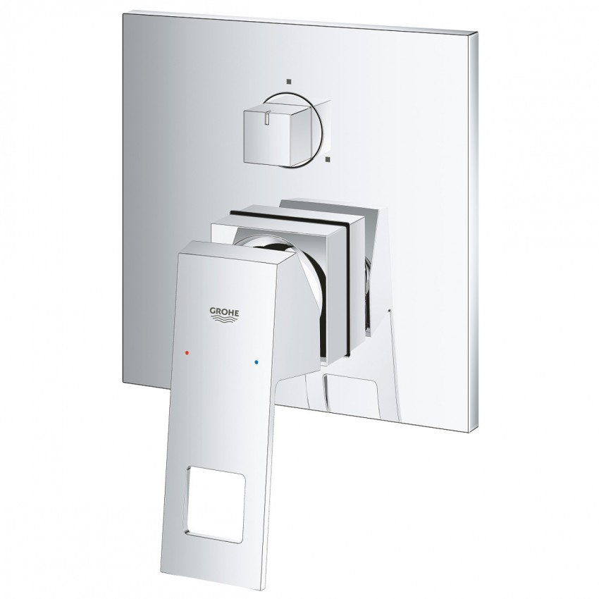 24094000 Eurocube зовнішня частина змішувача на 3 споживача, хром (1 сорт) GROHE фото 2