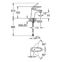 23715003 Eurostyle Solid змішувач для раковини, хром GROHE фото 1