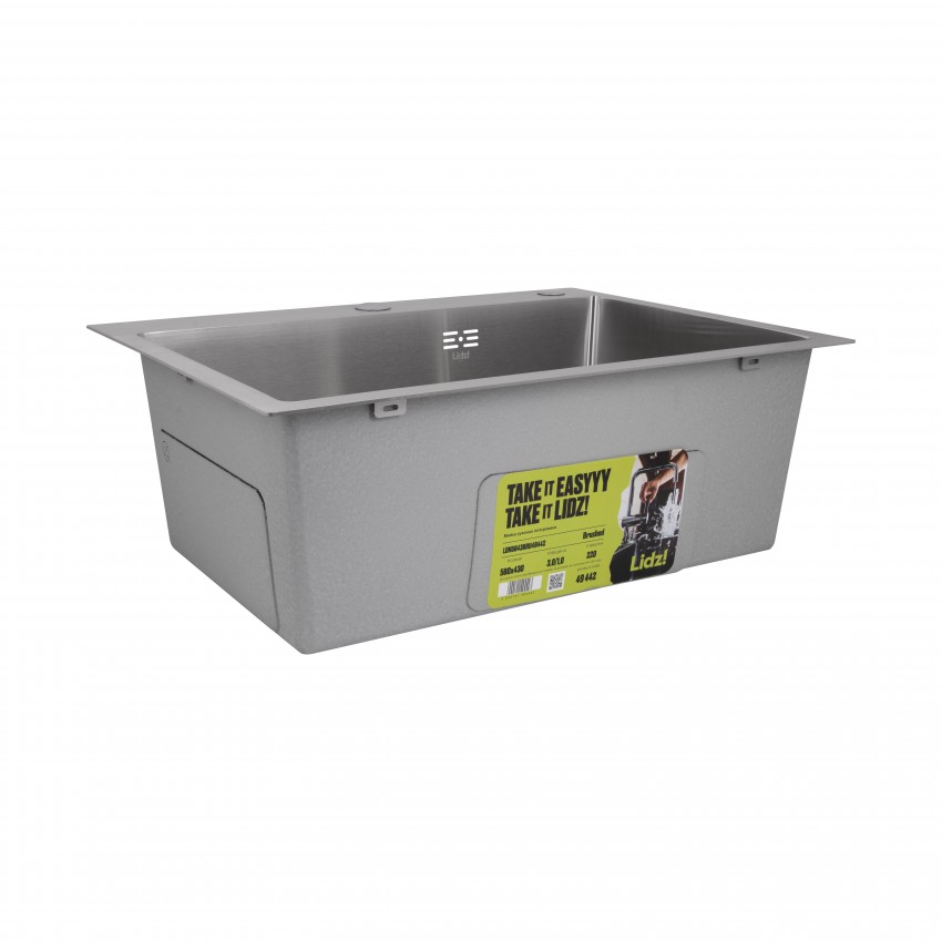 Мийка для кухні інтегрована Handmade H5843 Brushed Steel 3,0/1,0 мм LDH5843BRU49442 Lidz LIDZ фото 3