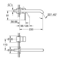 29193KF1 Essence New OHM Змішувач для раковини, 2 отвори, L-Size, чорний матовий GROHE фото 3