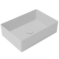 SLC42RE50001 SLICE умивальник прямокутний на стільницю 50x35 x h 14 cm, без переливу, білий (1 сорт) OLYMPIA фото 1