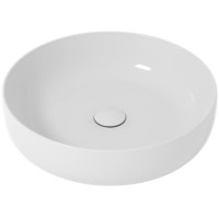 MET4245001 METAMORFOSI умивальник круглий, без переливу, на стільницю 45 x h 14 cm, білий (1 сорт) OLYMPIA фото 1