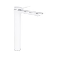 Змішувач для раковини високий Presto, Chrome/White (k35) QTPRE269CRW45577 Qtap QTAP