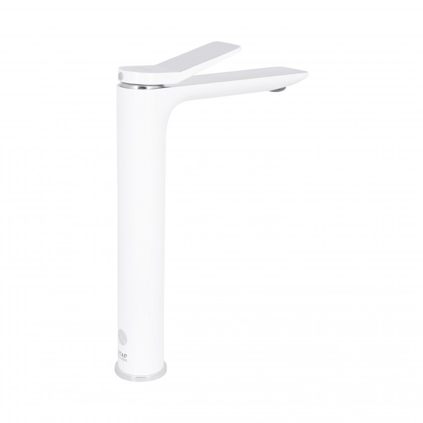 Змішувач для раковини високий Presto, Chrome/White (k35) QTPRE269CRW45577 Qtap QTAP фото 2