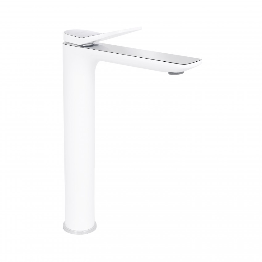 Змішувач для раковини високий Presto, Chrome/White (k35) QTPRE269CRW45577 Qtap QTAP
