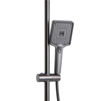 Душова система універсальна Presto на три споживачі (з виливом) QTPRE111GRP45585 Gunmetal Black Qtap QTAP фото 4