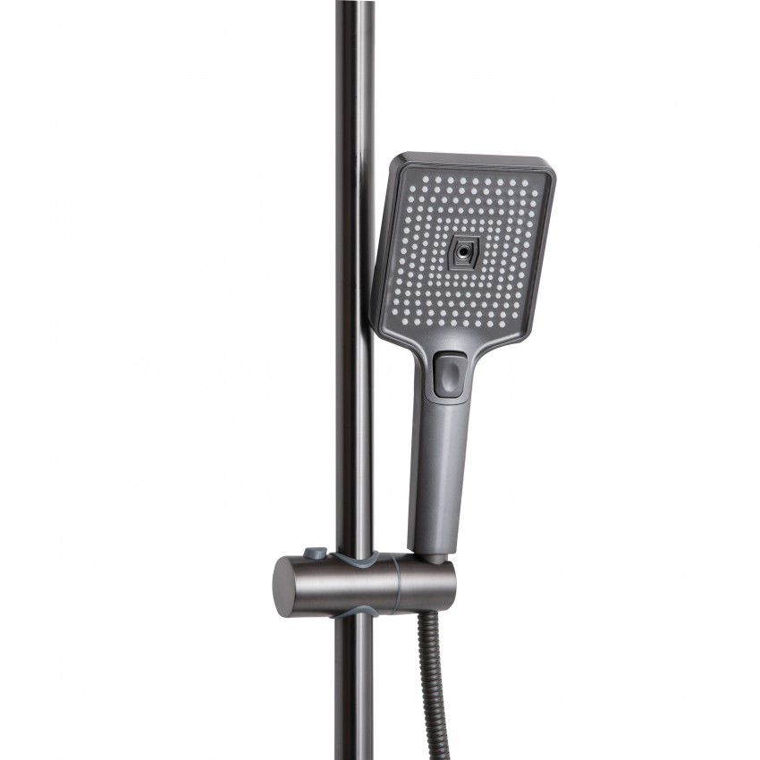 Душова система універсальна Presto на три споживачі (з виливом) QTPRE111GRP45585 Gunmetal Black Qtap QTAP фото 4