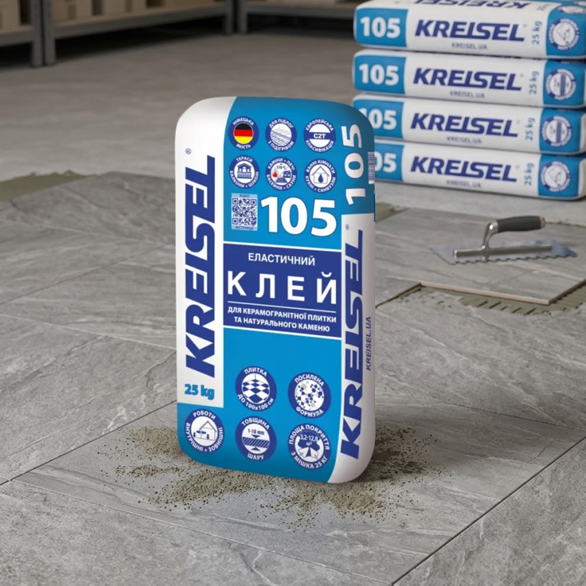 Клей для плитки Kreisel - 105  25кг С2T (1 сорт) KREISEL фото 1