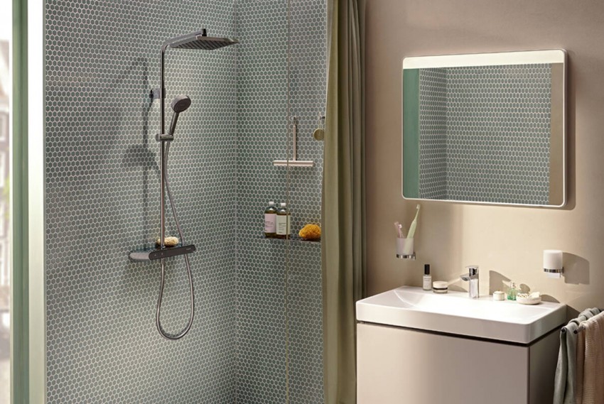 Душова система з термостатом Hansgrohe Activera Q 290/180 1jet EcoSmart ShowerTablet Select 360 (Хром, 28648000) HANSGROHE фото 1