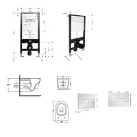 Готове рішення Qtap для ванної кімнати: підвісний унітаз Jay Ultra Quiet 520x360x320 + комплект інсталяції Standard (лінійна клавіша Chrome) QTAP фото 1
