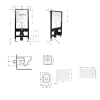 Готове рішення Qtap для ванної кімнати: підвісний унітаз Swan Ultra Quiet 520x360x320 + комплект інсталяції Standard (лінійна клавіша White) QTAP фото 1