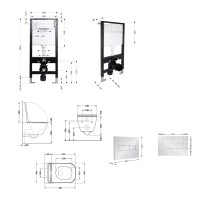 Готове рішення Qtap для ванної кімнати: підвісний унітаз Crow Ultra Quiet 485x340x290 + комплект інсталяції Standard (лінійна клавіша Chrome) QTAP фото 1