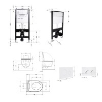 Готове рішення Qtap для ванної кімнати: підвісний унітаз Jay Ultra Quiet 485x360x320 + комплект інсталяції Standard (кругла клавіша White) QTAP фото 1