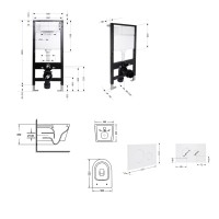 Готове рішення Qtap для ванної кімнати: підвісний унітаз Swan Ultra Quiet 520x360x320 + комплект інсталяції Standard (кругла клавіша White) QTAP фото 1
