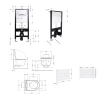Готове рішення Qtap для ванної кімнати: підвісний унітаз Taurus Ultra Quiet 485x360x350 + комплект інсталяції Standard (лінійна клавіша White) QTAP фото 1