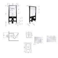 Готове рішення Qtap для ванної кімнати: підвісний унітаз Crow Ultra Quiet 520x360x290 + комплект інсталяції Standard (лінійна клавіша Chrome) QTAP фото 1