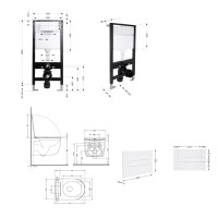 Готове рішення Qtap для ванної кімнати: підвісний унітаз Taurus Ultra Quiet 515x360x350 + комплект інсталяції Standard (лінійна клавіша White) QTAP фото 1
