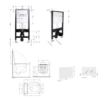 Готове рішення Qtap для ванної кімнати: підвісний унітаз Gemini Ultra Quiet 520x360x350 + комплект інсталяції Standard (кругла клавіша White) QTAP фото 1