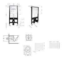 Готове рішення Qtap для ванної кімнати: підвісний унітаз Jay Ultra Quiet 520x360x320 + комплект інсталяції Standard (лінійна клавіша White) QTAP фото 1