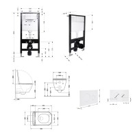 Готове рішення Qtap для ванної кімнати: підвісний унітаз Crow Ultra Quiet 485x340x290 + комплект інсталяції Standard (кругла клавіша White) QTAP фото 1