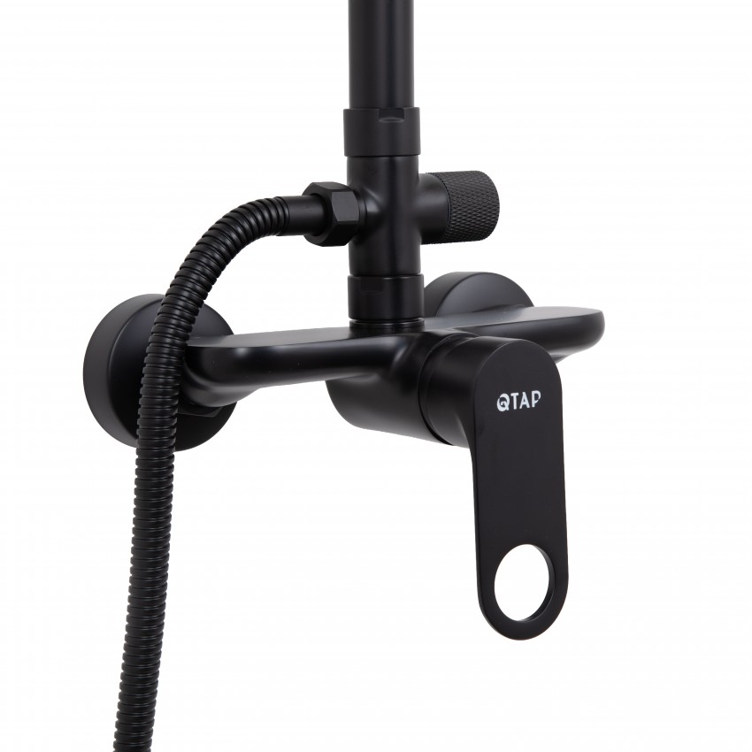 Душова система для душу Jay на два споживача QTJAY110BLM45550 Black Matt Qtap QTAP фото 2