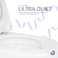 Унітаз підвісний Robin ML Ultra Quiet 490x365x325 мм, White, з сидінням Slim Duroplast/ Soft-close/ MagLock QTROBML26W49621 Qtap QTAP фото 4