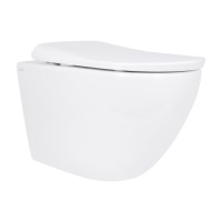 Унітаз підвісний Robin ML Ultra Quiet 490x365x325 мм, White, з сидінням Slim Duroplast/ Soft-close/ MagLock QTROBML26W49621 Qtap QTAP