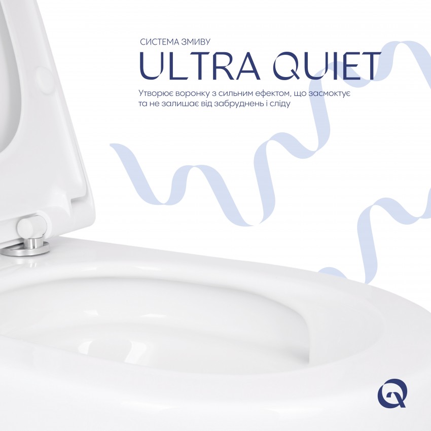 Унітаз підвісний Robin ML Ultra Quiet 490x365x325 мм, White, з сидінням Slim Duroplast/ Soft-close/ MagLock QTROBML26W49621 Qtap QTAP фото 4