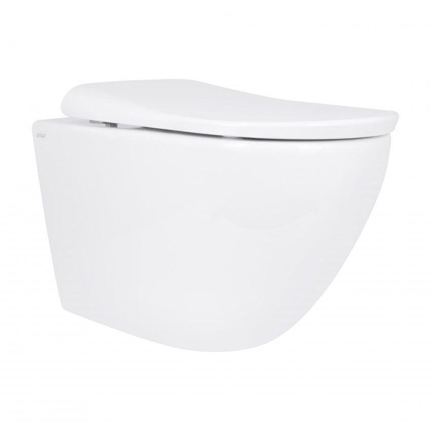 Унітаз підвісний Robin ML Ultra Quiet 490x365x325 мм, White, з сидінням Slim Duroplast/ Soft-close/ MagLock QTROBML26W49621 Qtap QTAP